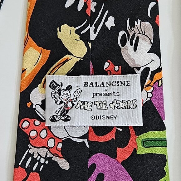 Disney Themed Silk Tie Lot of 2 Pooh Mickey Donald AOP W3.5 L57.5 - 58.5 Boho - Picture 8 of 16